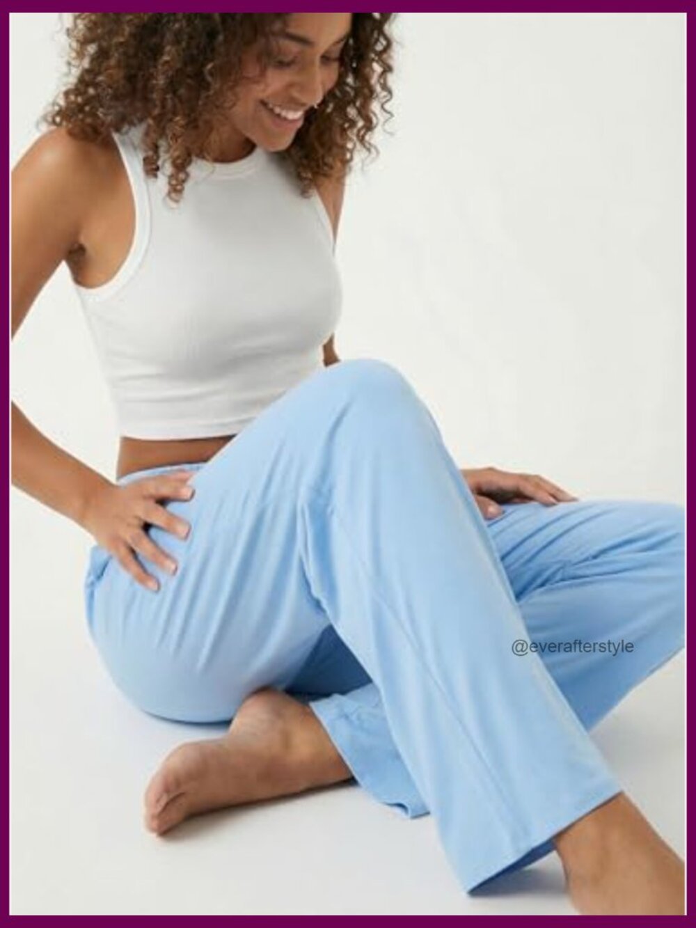 Wide Leg Lounge Pants with Pockets, Soft Pajama Pants - Picture 3 of 7